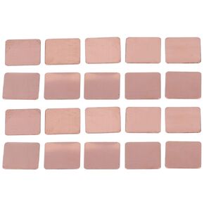 YWBL-WH Copper Heat Sink Pad, 20Pcs CPU Heat Sink Shim, Copper Shim for Laptop, Computer Heatsinks (0.3mm)