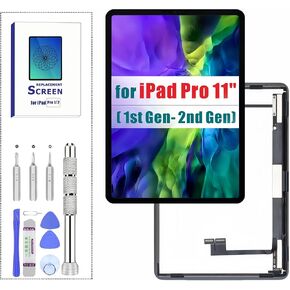 ZTR for iPad Pro 11 1st Gen (2018) 2nd Gen (2020) Screen Replacement Assembly LCD Display Touch Digitizer Premium Repair Kit with Tools (11 inch, A1980 A2013 A1934 A1979 A2068 A2230 A2228 A2231)