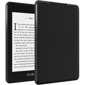 قضية لـ 6 "kindle paperwhite (10th/7th/6/5th Generation ، 2012-2018 إصدار) (نموذج No.EY21 أو DP75SDI) ، [خفيفة الوزن + واقية] غطاء رفيع ناعم ، أسود ، أسود