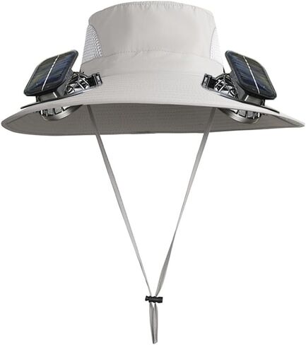 Wide Brim Sun Hats with Fans for Women Men Summer Fishing,Cooling Fishing Hat with Fans for Hiking Camping Hunting UPF 50+ in Saudi Arabia