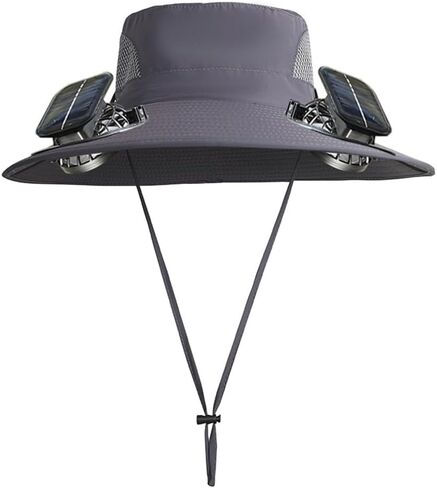 Wide Brim Sun Hats with Fans for Women Men Summer Fishing,Cooling Fishing Hat with Fans for Hiking Camping Hunting UPF 50+ in Saudi Arabia