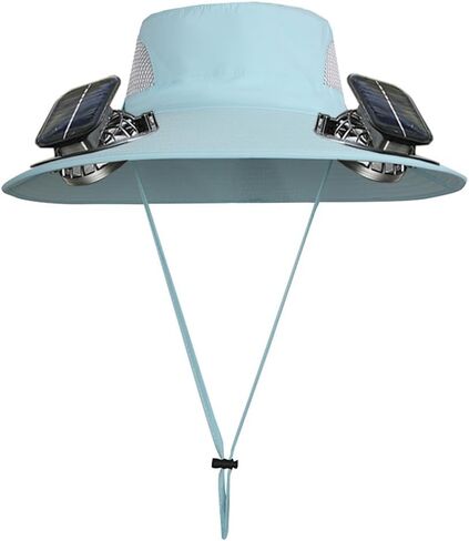 Wide Brim Sun Hats with Fans for Women Men Summer Fishing,Cooling Fishing Hat with Fans for Hiking Camping Hunting UPF 50+ in Saudi Arabia