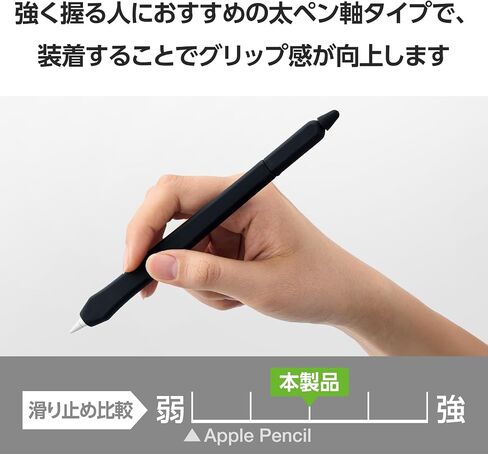 Elecom TB-APE2CFTWCCR for Apple Pencil (2nd Generation Compatible), Pen Tab-Style Grip, Thick Pen Axis Type, Attaches to iPad with Grip On, Silicone Cap, Clear in Saudi Arabia