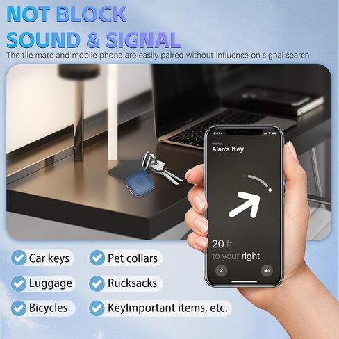 (4-Pack) Silicome Case for Tile Mate 2024, Waterproof Tile Mate Holder Full Body Protective Cover Compatible with Life360 Mate Tile Tracker with Keychain (Black/Off White/Blue/Green) in Saudi Arabia