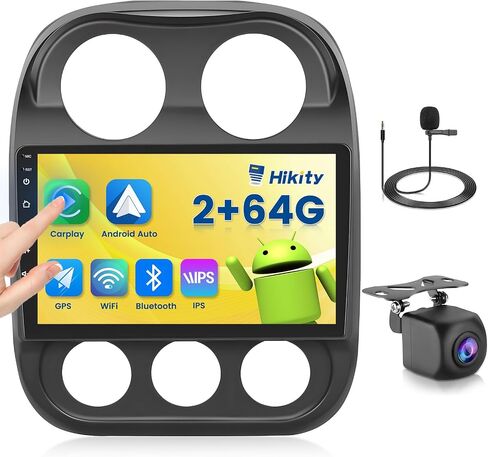 4+64G 8 Cores Android 13 Stereo for Jeep Compass Patriot Radio 2010-2016, 10.1 Inch HD Touchsceen with Wireless CarPlay Android Auto GPS WiFi Backup Camera Mirror Link BT Mic FM RDS in Saudi Arabia