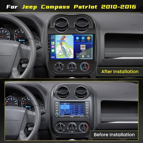 4+64G 8 Cores Android 13 Stereo for Jeep Compass Patriot Radio 2010-2016, 10.1 Inch HD Touchsceen with Wireless CarPlay Android Auto GPS WiFi Backup Camera Mirror Link BT Mic FM RDS in Saudi Arabia