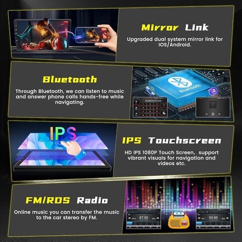 4+64G 8 Cores Android 13 Stereo for Jeep Compass Patriot Radio 2010-2016, 10.1 Inch HD Touchsceen with Wireless CarPlay Android Auto GPS WiFi Backup Camera Mirror Link BT Mic FM RDS in Saudi Arabia