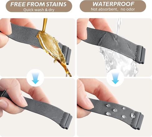 Odbeai Stretchy Bands Compatible with Fitbit Versa 2 / Versa/Lite/SE Bands for Women Men, Water-Resistant Adjustable Elastic Nylon Solo Loop Soft Sport Replacement Wristbands Strap in Kuwait