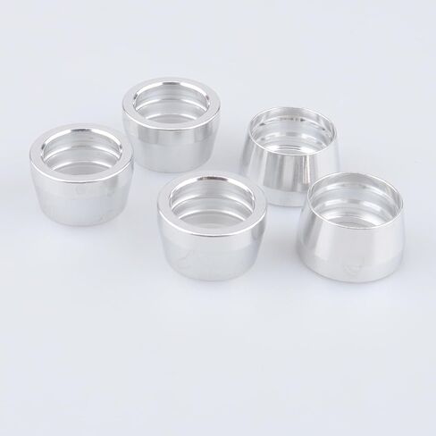 ألومنيوم فضي -6 حشوات زيتونية مناسبة لتركيب نهاية خرطوم خط الوقود AN6 PTFE التيفلون، عبوة من 5 قطع in Saudi Arabia