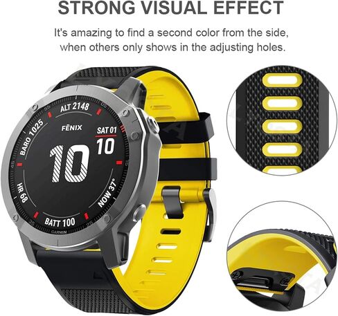 22 26mm Smart Watch Straps for Coros VERTIX 2 Soft Silicone Smartwatch for Garmin Fenix 6 5X 6X Coros Wrist Band Bracelet (Color : Black Gray, Size : 26mm Coros VERTIX 2) in Saudi Arabia