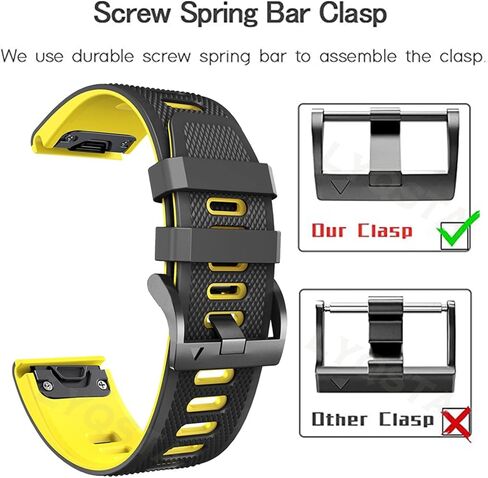 22 26mm Smart Watch Straps for Coros VERTIX 2 Soft Silicone Smartwatch for Garmin Fenix 6 5X 6X Coros Wrist Band Bracelet (Color : Black Gray, Size : 26mm Coros VERTIX 2) in Saudi Arabia