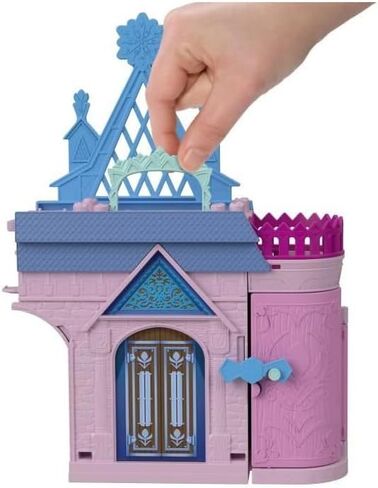 Mattel Disney Frozen Storytime Stackers Playset, Anna's Arendelle Castle Dollhouse with Small Doll, Olaf and 7 Accessories, Inspired by Disney Frozen Movies in Kuwait