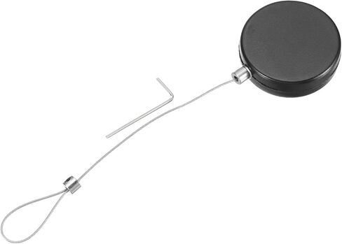 MECCANIXITY 3.3ft Retractable Cable Lock with Latch Remote Control Security Locks with Adjustable Cord Tether Anti Theft for Laptop, TV, 150 G, Black in Saudi Arabia