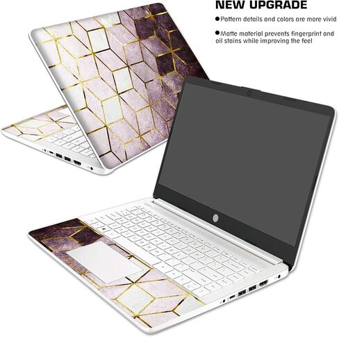 Laptop Skin Decal HP 14" - Marbling, Laptop Cover Sticker, No Cutting Required, No Bubble, Waterproof, Scratch Resistant - Including Wide Screen and Wrist Pad in Saudi Arabia