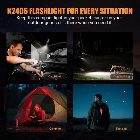 Rechargeable Magnetic Small Powerful Flashlights, Bright Pocket Flashlight | High Lumens, USB C Charging, 8 Modes Zoomable, Dual Button Waterproof Tactical Work Flash Light for Car,Emergency,Camping in Saudi Arabia