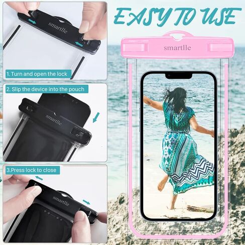 Waterproof Phone Pouches Cases, IPX8 Waterproof Phone Holders for iPhone 15 14 13 12 11 Pro Max XS Plus XR, for Galaxy S24 S23 S22 S21, 2 Pack Cell Phone Dry Bag for Beach Necessities in Saudi Arabia