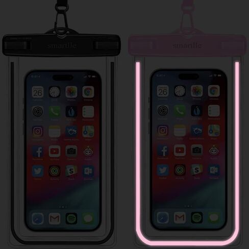 Waterproof Phone Pouches Cases, IPX8 Waterproof Phone Holders for iPhone 15 14 13 12 11 Pro Max XS Plus XR, for Galaxy S24 S23 S22 S21, 2 Pack Cell Phone Dry Bag for Beach Necessities in Saudi Arabia