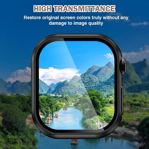 2 in 1 Waterproof Case Compatible for Apple Watch Series 10 Screen Protector 42mm Clear, Hard PC Face Cover with Built-in 9H Tempered Film for iWatch Series 10 42mm Case-Rose Gold in Saudi Arabia