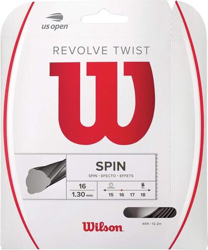 Wilson Revolve Twist 17 Tennis String - Set, Red in Saudi Arabia