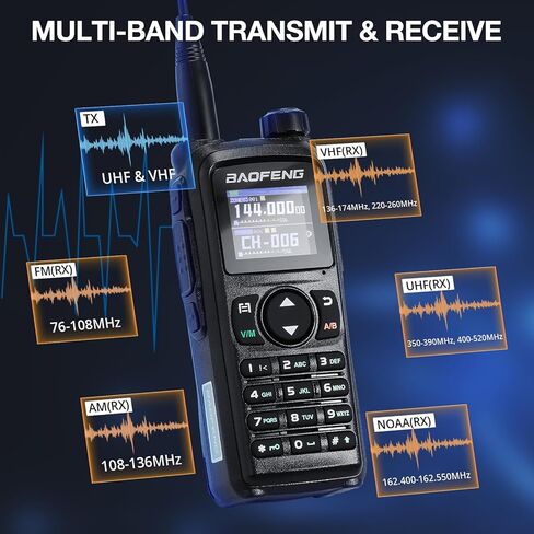 Baofeng UV-28 Plus Ham Radio Handheld مع GPS & App Programming ، 10W Long Range Walkie Dual Band Radio-Way Tway Radio ، FM Aviation NOAA Receiver مع نسخ التردد ، 1000CHS ، بطاريات مزدوجة 2200mAh in Saudi Arabia