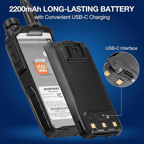 Baofeng UV-28 Plus Ham Radio Handheld مع GPS & App Programming ، 10W Long Range Walkie Dual Band Radio-Way Tway Radio ، FM Aviation NOAA Receiver مع نسخ التردد ، 1000CHS ، بطاريات مزدوجة 2200mAh in Saudi Arabia