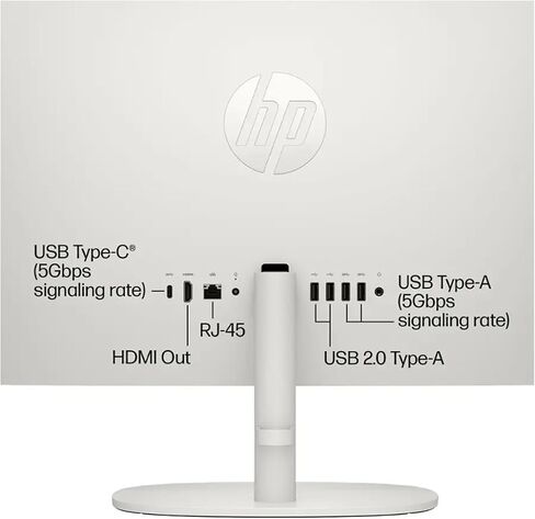 HP Pavilion 21.5" FHD AIO Desktop 2025 Upgraded All-in-One Computer | Intel Celeron CPU | 16GB RAM| 1TB SSD + 128GB Portable SSD| Fast Wi-Fi 6| RJ-45 |Keyboard & Mouse| Windows 11| White| RK Bundle in Saudi Arabia