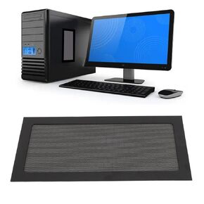 Computer Cooler Fan Dust Filter, 2Pcs 120x240mm Dust Filter for Computer Cooler Fan, Magnetic Frame PC Fan Dust Mesh PC Cooler Filter,Computer Fan Grills Grille Vent Filter (Black)