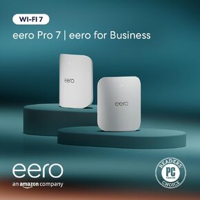 Amazon eero Pro 7 with 1 month free eero Business (auto-renews annually) - Supports internet plans up to 5 Gbps, Coverage up to 2,000 sq. ft., Connect 200+ devices, 1-pack in Kuwait