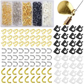 صيد الأسماك Clevis Easy Spin Spinner Clevis Kit - 260pcs Spinner Blade Clevis مطوية Clevises البلاستيك لقطات سريعة لإغراء ملعقة الصيد Spinnerbait Parts الإكسسو