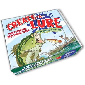 Create-A-Lure Top Water Edition: Kid-Friendly Activity and Lure Making Kit - Includes Paint, Brushes, and 2 Lures - Perfect Arts and Crafts for Kids, Tackle Box and Fishing Gear Must-Have