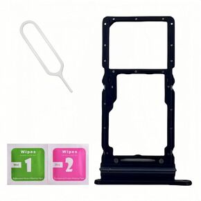 Galaxy A26 5G Dual SIM SIM TRAY SLOT PLOTINGER PRESSION FOR SAMSUNG GALAXY A26 5G SM-A266E/DSN مع صينية بطاقة SIM مفتوحة الإخراج ودرج بطاقة SD أسود