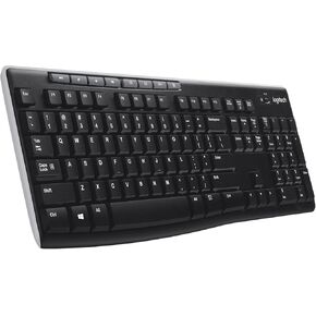 Logitech MK710 Wireless Keyboard and Mouse Combo — Includes Keyboard and Mouse, Stylish Design, Built-In LCD Status Dashboard, Long Battery Life