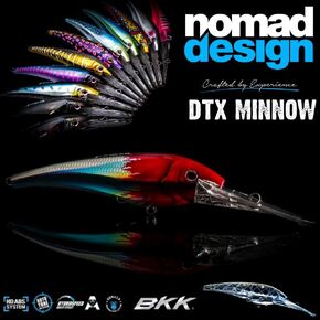 Nomad Design DTX Minnow Sinking 165-6.5" NCT - Nuclear Coral Trout (DTX165-S-NCT), 34ft Diver - 3.75oz
