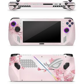 ZOOMHITSKINS Compatible for Asus ROG Ally Skin, Lily Sweet Spring Pastel Pink Flowers Vintage Elegant, Durable 3M Vinyl Sticker, Made in The USA