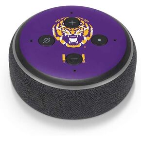 Skinit Skinit Audio Audio Skin متوافق مع Amazon Echo Dot 3 - تصميم التميمة Tiger Purple المرخص رسميًا