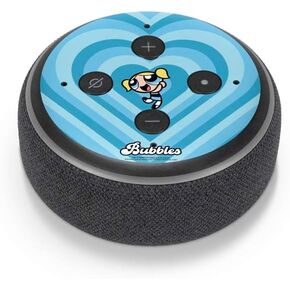 Skinit Decal Audio Skin Compatible with Amazon Echo Dot 3 - Officially Licensed Cartoon Network Powerpuff Girls Bubbles Blue Hearts Design