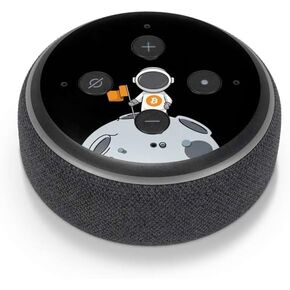 Skinit Decal Audio Skin Compatible with Amazon Echo Dot 3 - Officially Licensed Bitcoin Astronaut Design