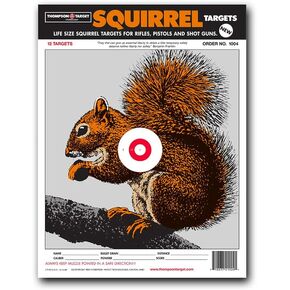 Life Size Squirrel Premium Paper Hunting Shooting Targets for Range Training - Made in The USA