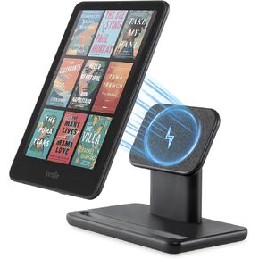 Cobak Wireless Charger Stand متوافق مع iPhone & Kindle Colorsoft Signature Edition & Paperwhite Signature Edition و Samsung ، Dock الشحن اللاسلكي للأجهزة اللاسلكية