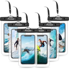 Procase 6 Pack Pack Pouch Pouch Pouch Bag Dry Dry Underwate For iPhone 16 15 14 13 12 11 Pro Plus Max Mini XS XR x 8 7 ،
