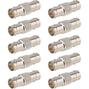 10PCS SDI Connector BNC Adapter 75 Ohm BNC Female to Female Barrel Connector for HD-SDI/3G-SDI/4K/8K SDI Video Camera Cable