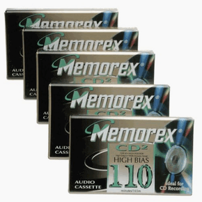 Memorex CD2 High-Bias 110-Minute Audio Tape (5-Pack)
