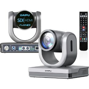 PTZ كاميرا فيديو غرفة مؤتمرات الكاميرا 20x Zoom البصري 1080p الكامل HD 60 إطارًا في الثانية AI Tracking HDMI USB3.0 SDI 56 ° زاوية واسعة للاجتماع عبر الإنترنت كنيسة البث المباشر المتوافقة مع Zoom Skype youtube
