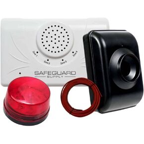 Safeguard Supply ERA Series Wireless Driveway Alarm with 4000ft Range, Flashing Strobe, Adjustable Detection, Highly Customizable, Motion Detector, Driveway Alarm
