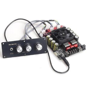 T220HS-W Bluetooth Amplifier Board 2.0 Channel 220W×2 Amplifier Board Bluetooth Module with Treble and Bass Control,Bluetooth/AUX/USB Inputs for Passive Speakers