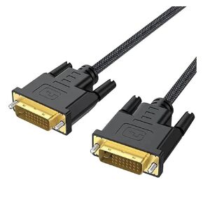 HD 1080P DVI to DVI Cable 0.3M/1M/1.8M/3/5M Gold Plated p/Lug DVI-D Video Adapter Cable Male-Male 60Hz Compatible with The LCD HDTV X-Box Monitor(1m)