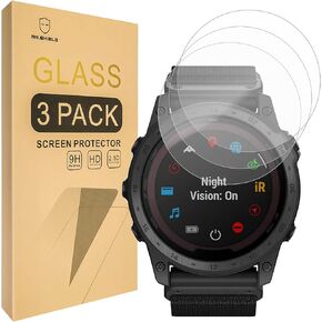 Mr.Shield Screen Protector compatible with Garmin Tactix 7 Pro Edition [Tempered Glass] [3-PACK] [Japan Glass with 9H Hardness]