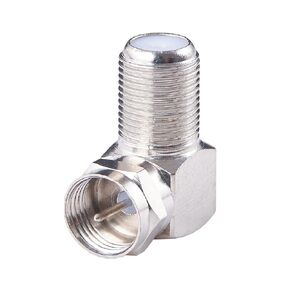 Coaxial Cable Right Angle Connector [1 Pack], Female to Male Adapter Right Angle Coax Connector F Male to Female Coaxial RG6 Adapter for Coax Cable and Wall Plates Coax 90
