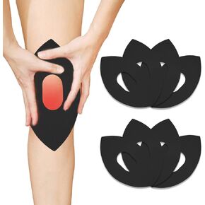15 Pcs Kinesiology Tape for Knees, Knee Tape for Knee Supporting Muscles Pre Cut, Waterproof Breathable Comfortable Stretchable Kinesiology Tape Roll, Muscle Tape for Fitness Running Training (Black)