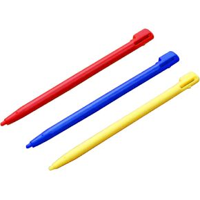 New for NDSi Extra Stylus Touch Pen Three Colors Set Replacement, Compatible with for Nintendo DSi Console, Red/Blue/Yellow Plastic Touchscreen Pencil Touchpen Spare Parts Accessories, NDSiPen3A00